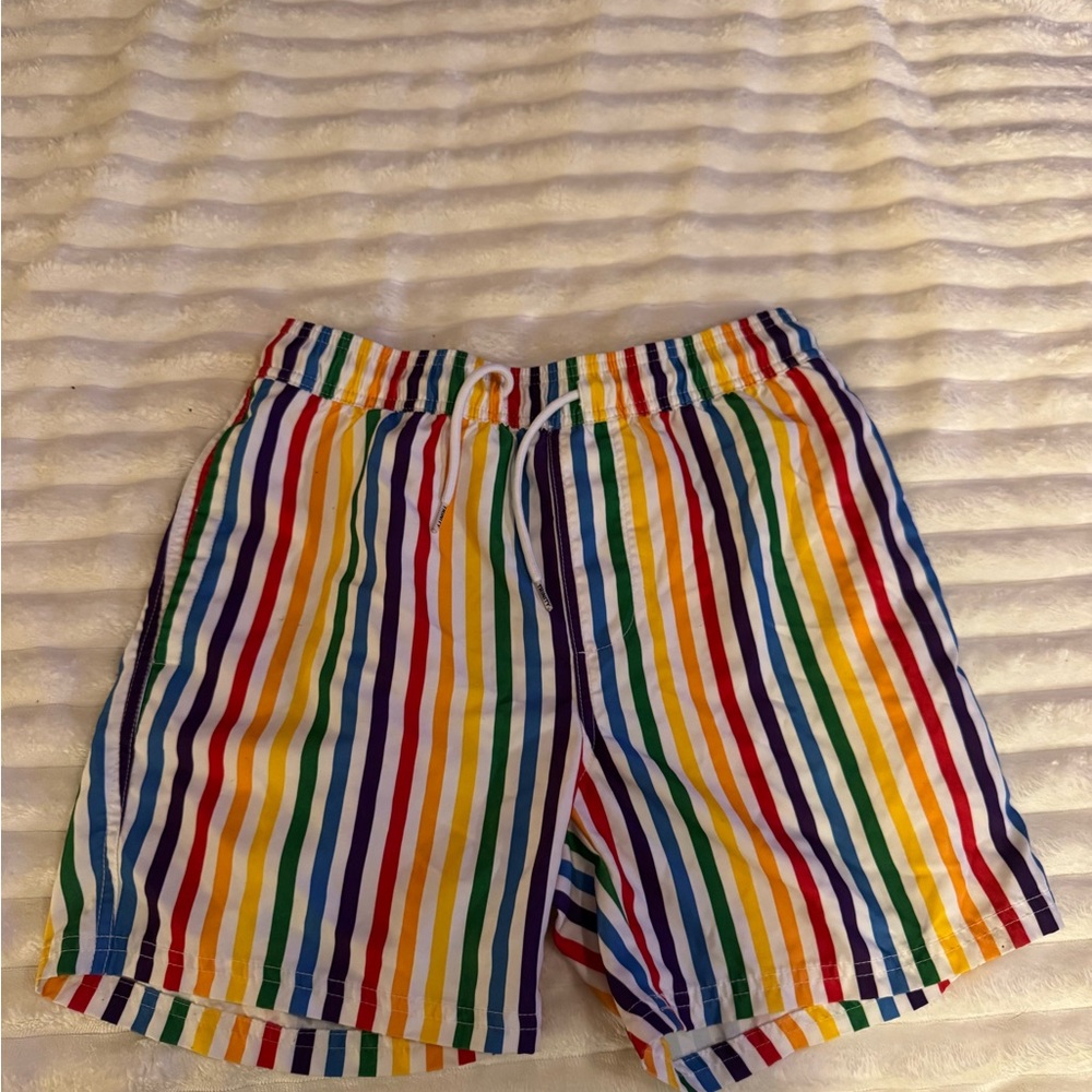 Rainbow Striped Shorts